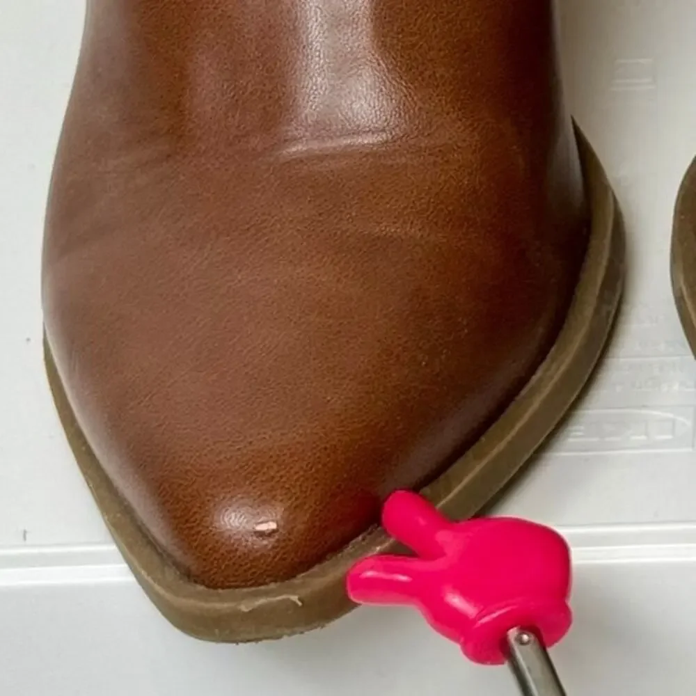 Universal Thread Brown Block Heel Booties Size 8
